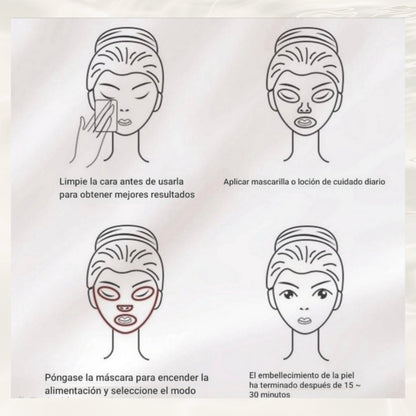 Máscara LED Facial 7 en 1 – Reduce Arrugas y Acné desde Casa
