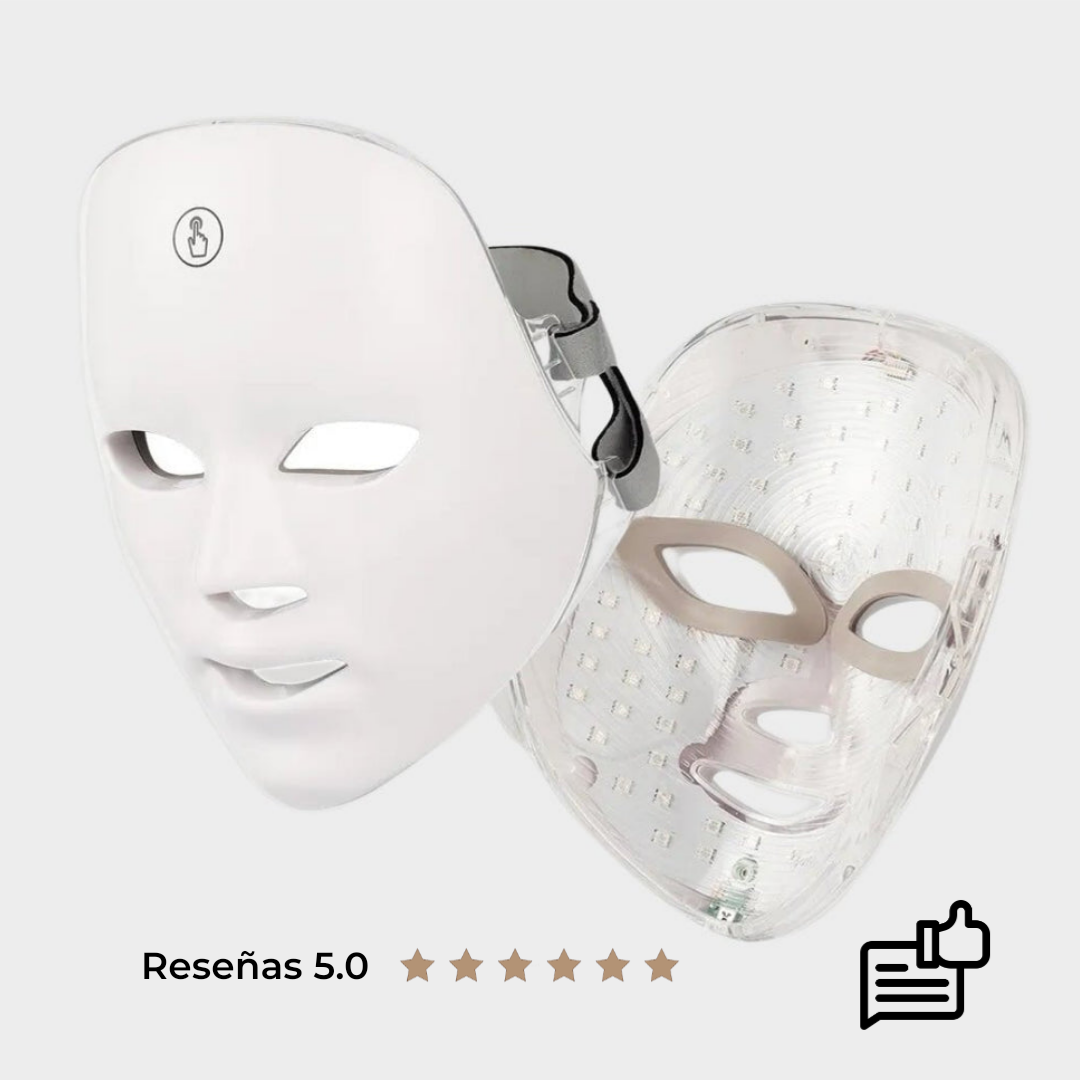 Máscara LED Facial 7 en 1 – Reduce Arrugas y Acné desde Casa